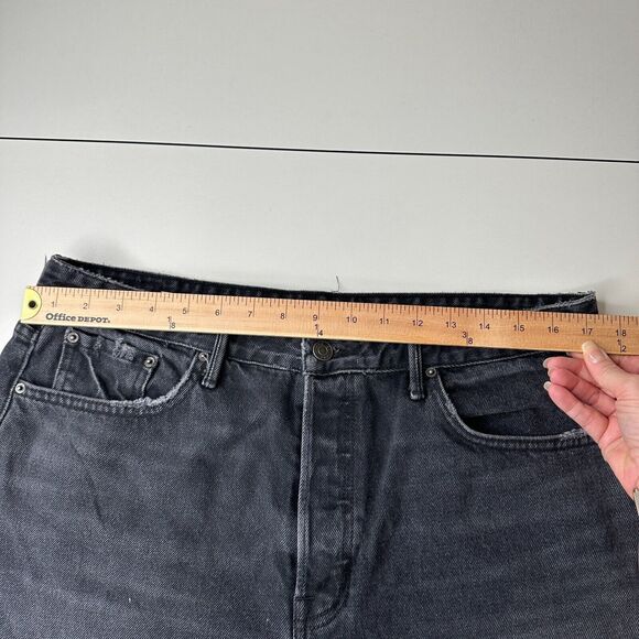 GRLFRND Cindy Hidden Button Fly High Rise Gray Cut-Off Jean Shorts Raw Hem 32 - Picture 11 of 14